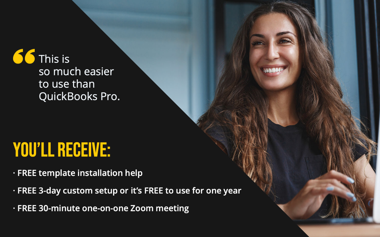 screenshot of Big E-Z Accounting for Google Sheets
